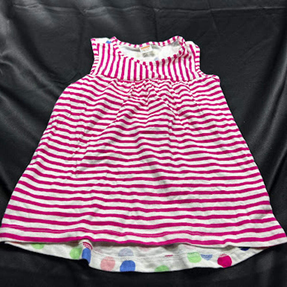 Gymboree Girls Pink Stripe/Polka Dot Tank‎ Top Size 7/8 M NW